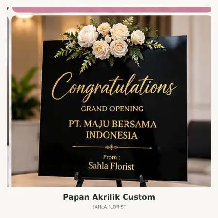 Papan Bunga Akrilik Cileungsi